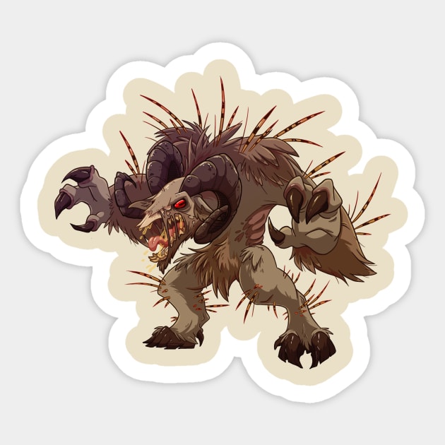 Cryptid Collection: Sheepsquatch Sticker by FyreWriter